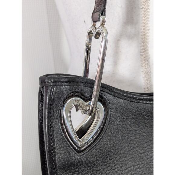 Brighton Black Satchel Bag with Heart Detail - Picture 4 of 10